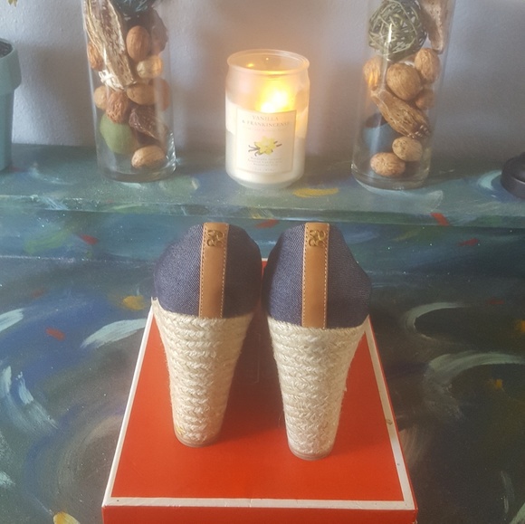 COACH DENIM MILAN WEDGES - Picture 3 of 5